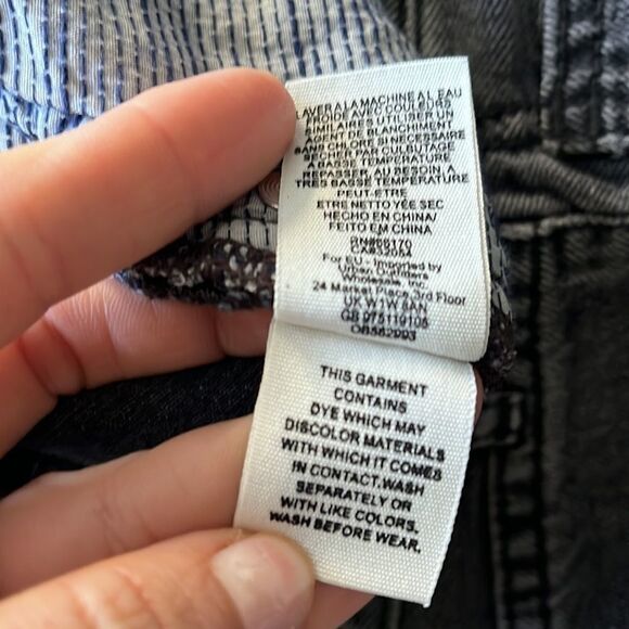 We the free people grey washed high Rise frayed bottom denim shorts - Picture 5 of 9